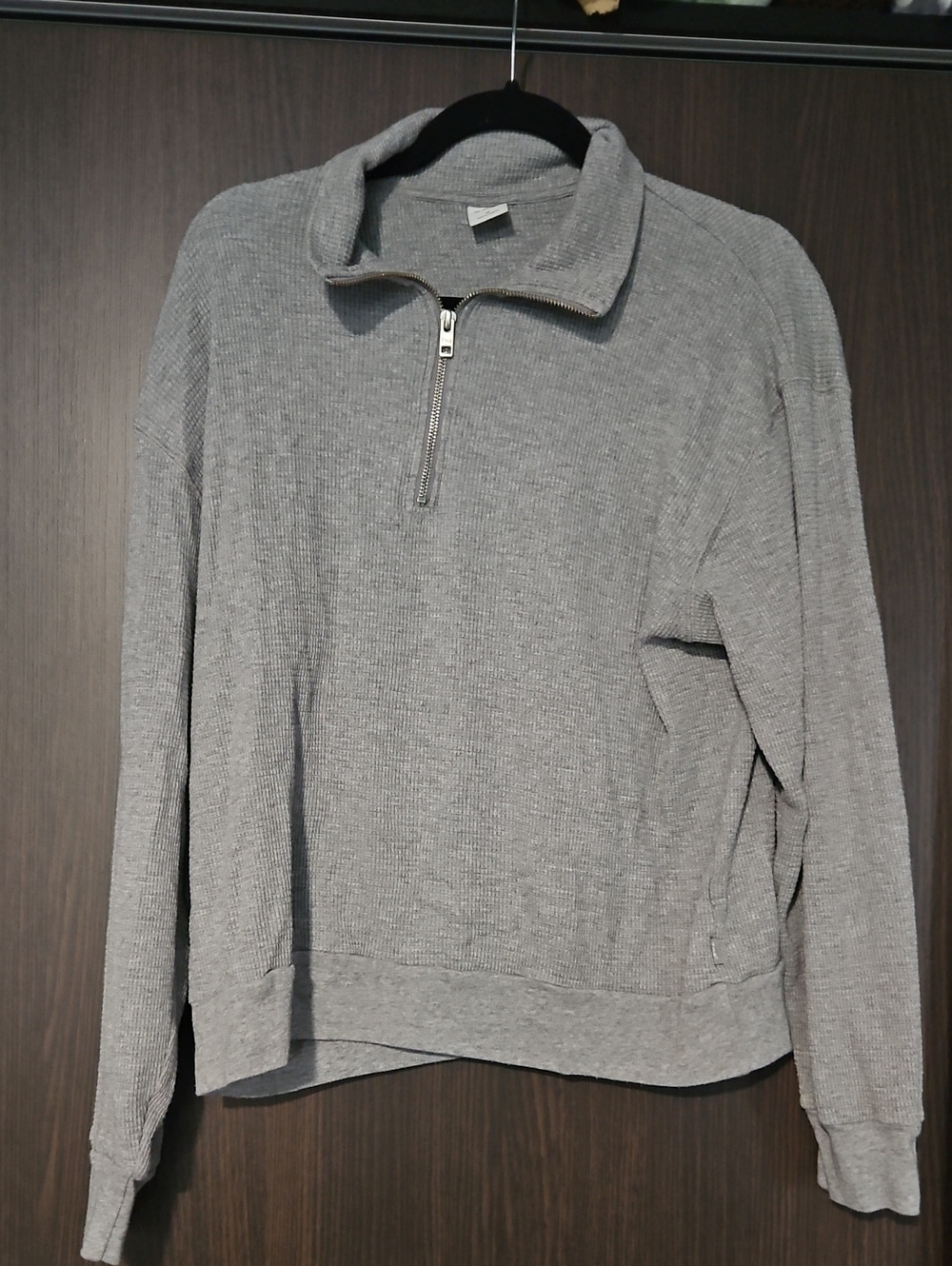 TNA  Light Gray Quarter-Zip  Pullover